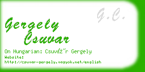 gergely csuvar business card